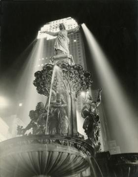 Paul Briol, Tyler Davidson Fountain, 1937, Gelatin Silver Print, 10 x 8"